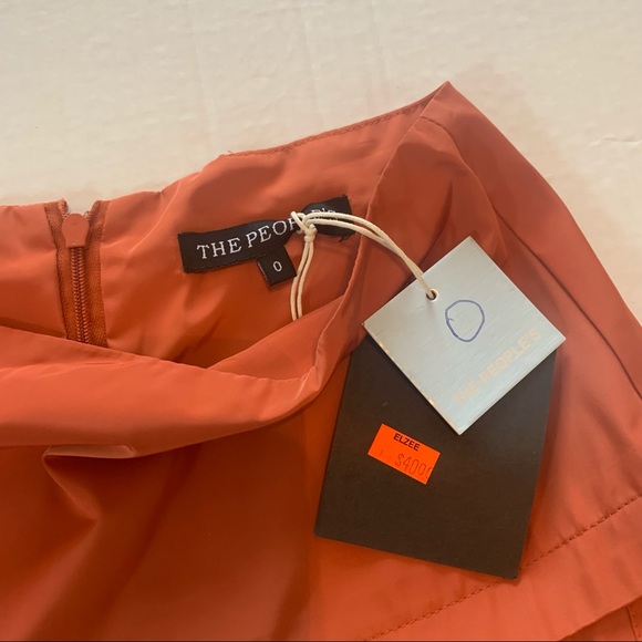 The People’s women’s flurry A-line skirt, orange color, size 0, NWT - Picture 3 of 7
